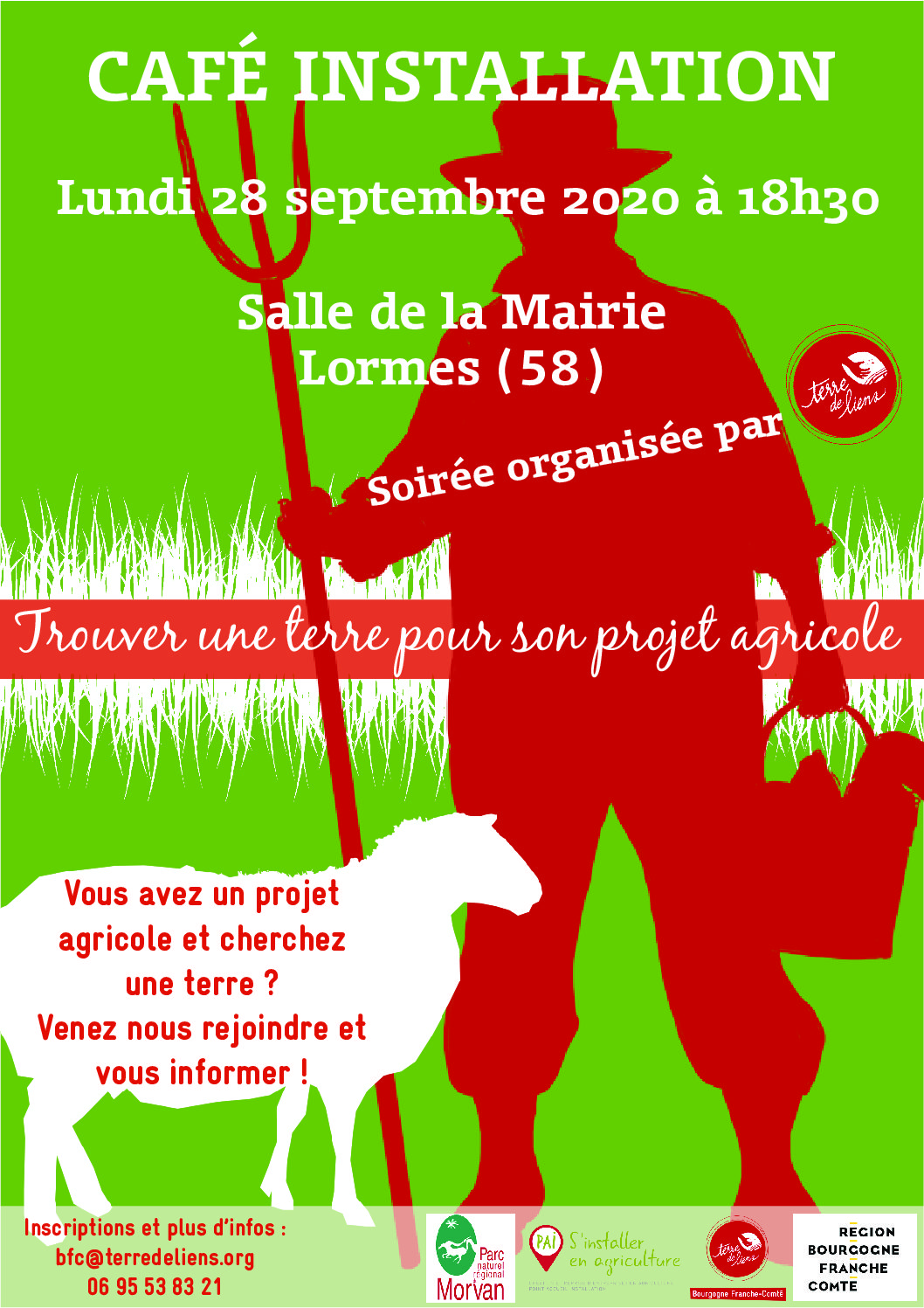 Trouver une terre pour son projet agricole ? Venez nous rejoindre et vous informer le lundi 28 septembre à Lormes !