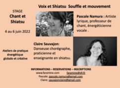 Stage chant et shiatsu