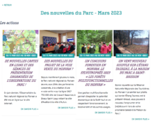 DES NOUVELLES DU PARC