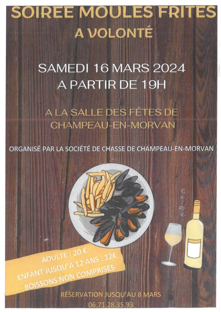 Soirée moules frites Parc Naturel Régional du Morvan