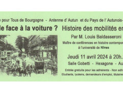 Conférence : La ville face à la voiture? Histoire des mobilités en ville par Louis Baldasseroni, maître de conférences en histoire à  Université de Nîmes