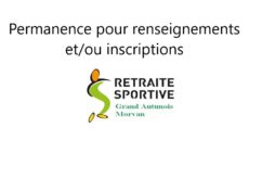 Retraite sportive : Permanence pour renseignements ou inscriptions