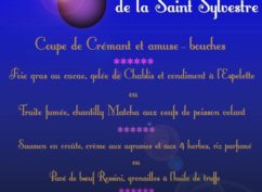 menu saint-Sylvestre
