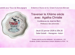 Conférence : Traverser le XXème siècle avec Agatha Christie, par Jeanne Bem, Professeur des universités.