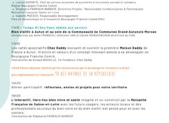 Journée Thématique Bien vieillir en Bourgogne Franche-Comté