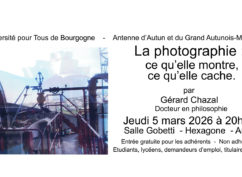 Conférence : La photographie : ce qu’elle montre, ce qu’elle cache, par Gérard Chazal, Docteur en philosophie.