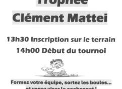 Concours pétanque : Trophée Clément