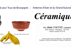 Conférence : Céramiques ! par Alain valtat, céramiste.