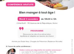 Conférence Bien Manger à tout âge suivis de 3 ateliers cuisine