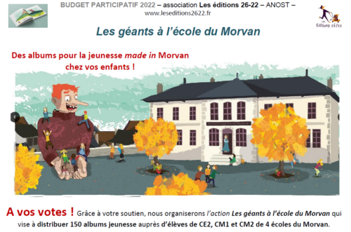 <h4><b>2 - EDITIONS 26 22 </b><br>Les géants à l'école du Morvan<br>_</h4>